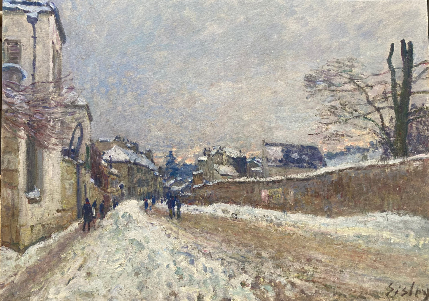 "Rue Eugène at Moret Winter" Alfred Sisley 1839-1899