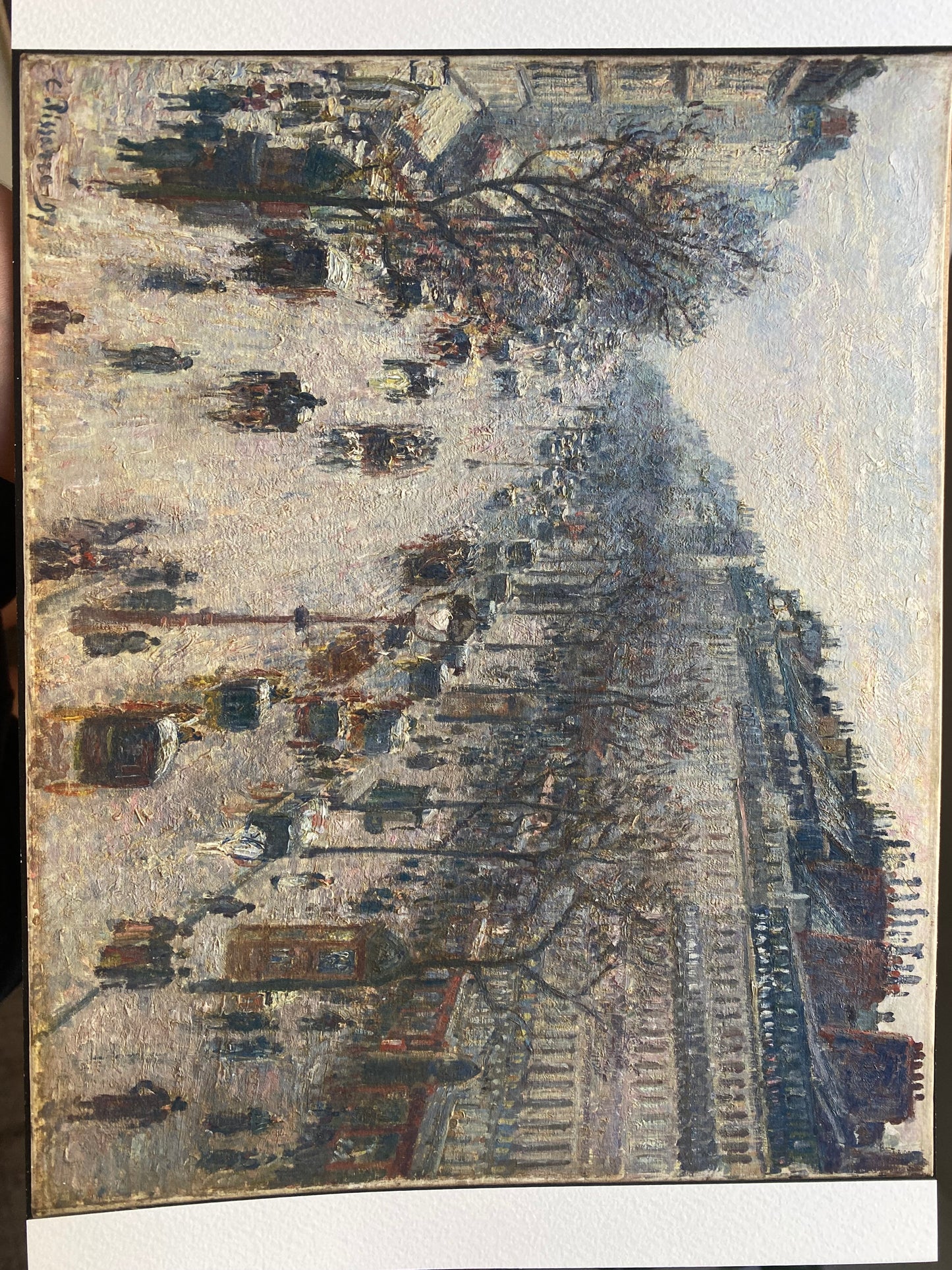 "The Boulevard Montmartre on a Winter Morning" , Camille Pissarro , (1830-1903)