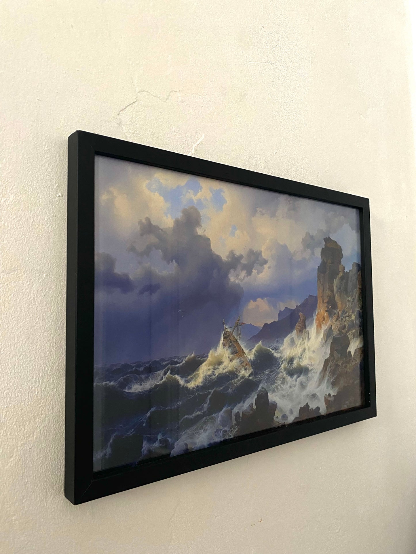 "Storm at the sea of the Norwegian Cost" , Andreas Achenbach , 1815-1910