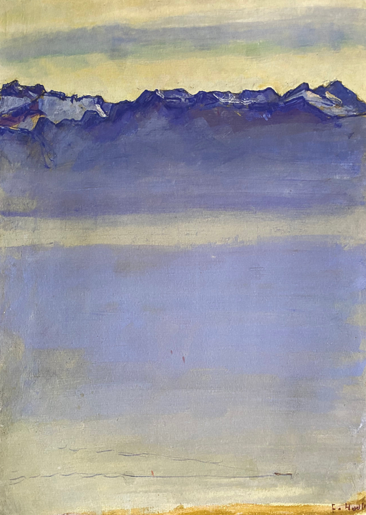 "Lake Geneva with the Savoy Alpes" , Ferdinand Hodler (1853-1918)