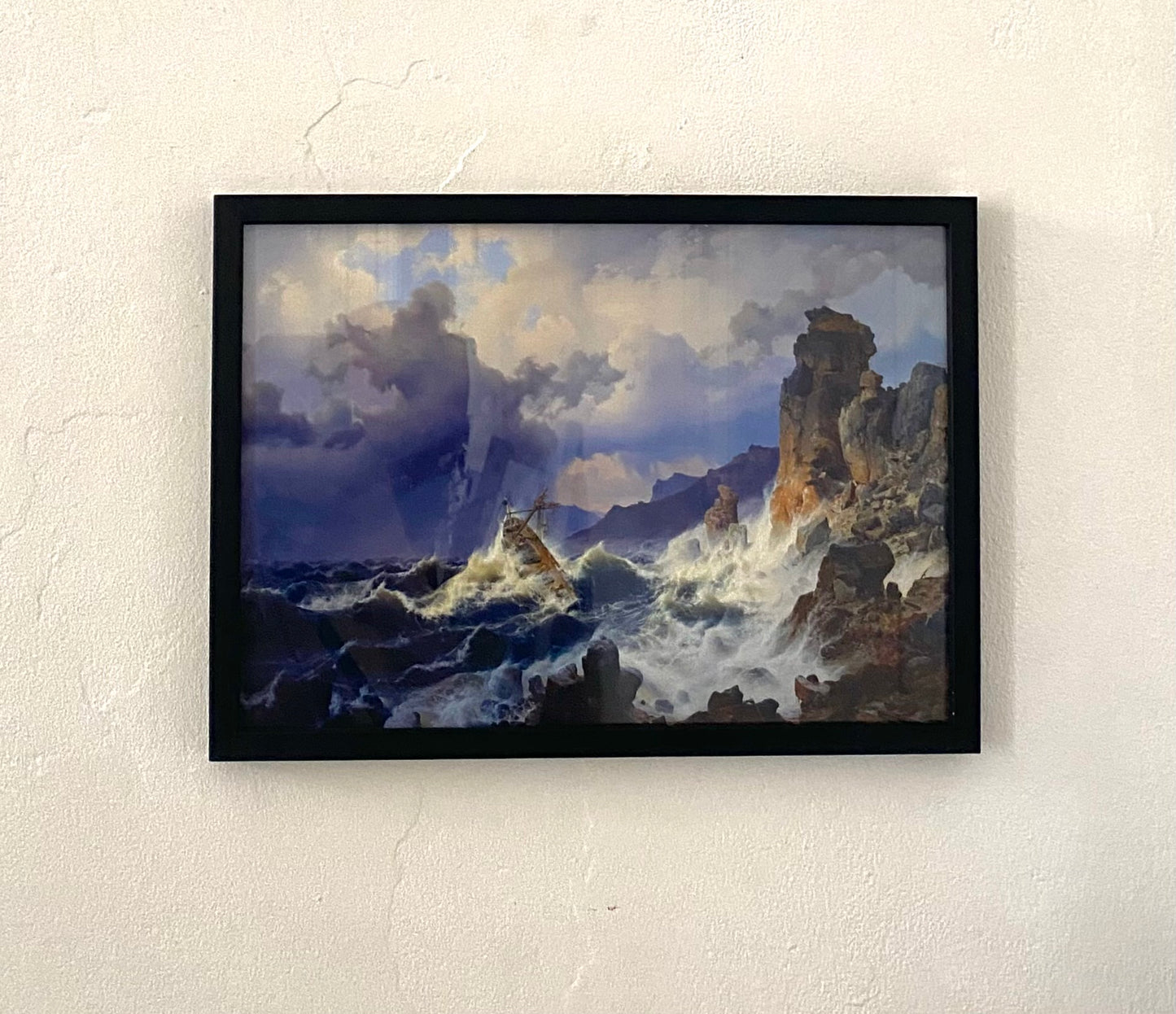 "Storm at the sea of the Norwegian Cost" , Andreas Achenbach , 1815-1910