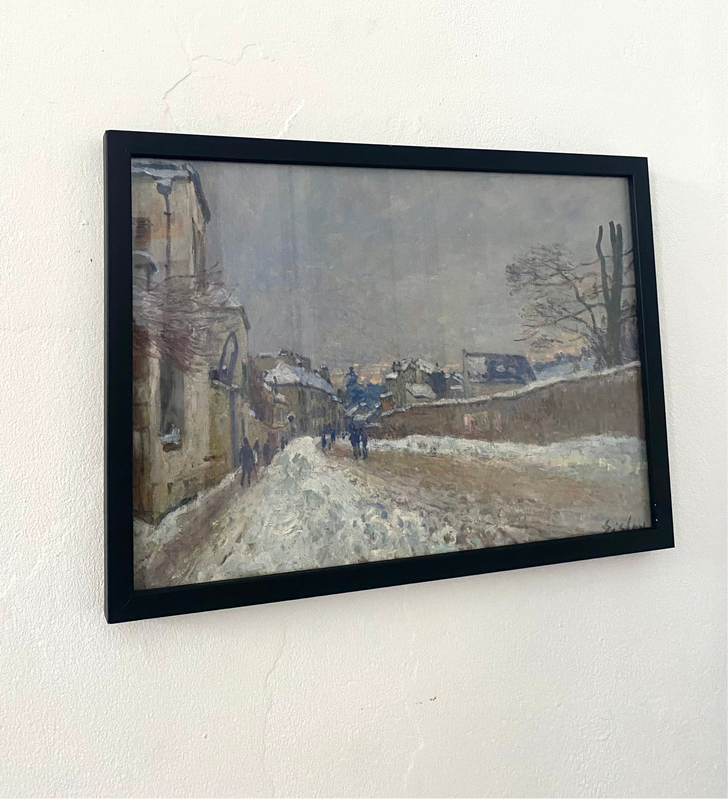 "Rue Eugène at Moret Winter" Alfred Sisley 1839-1899