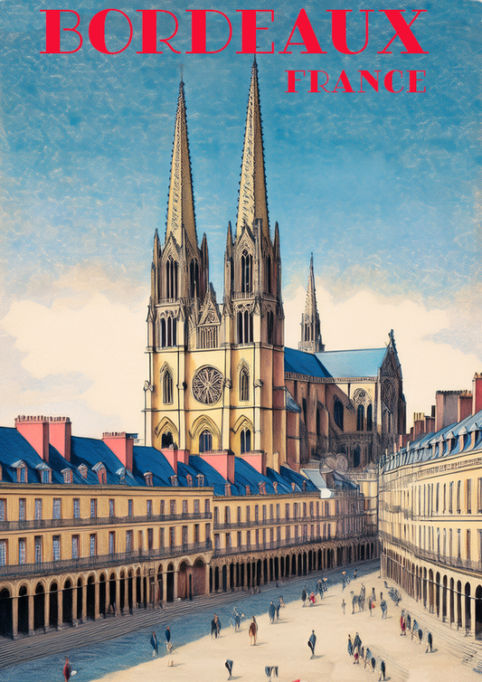 Catedral de Bordéus Art Print