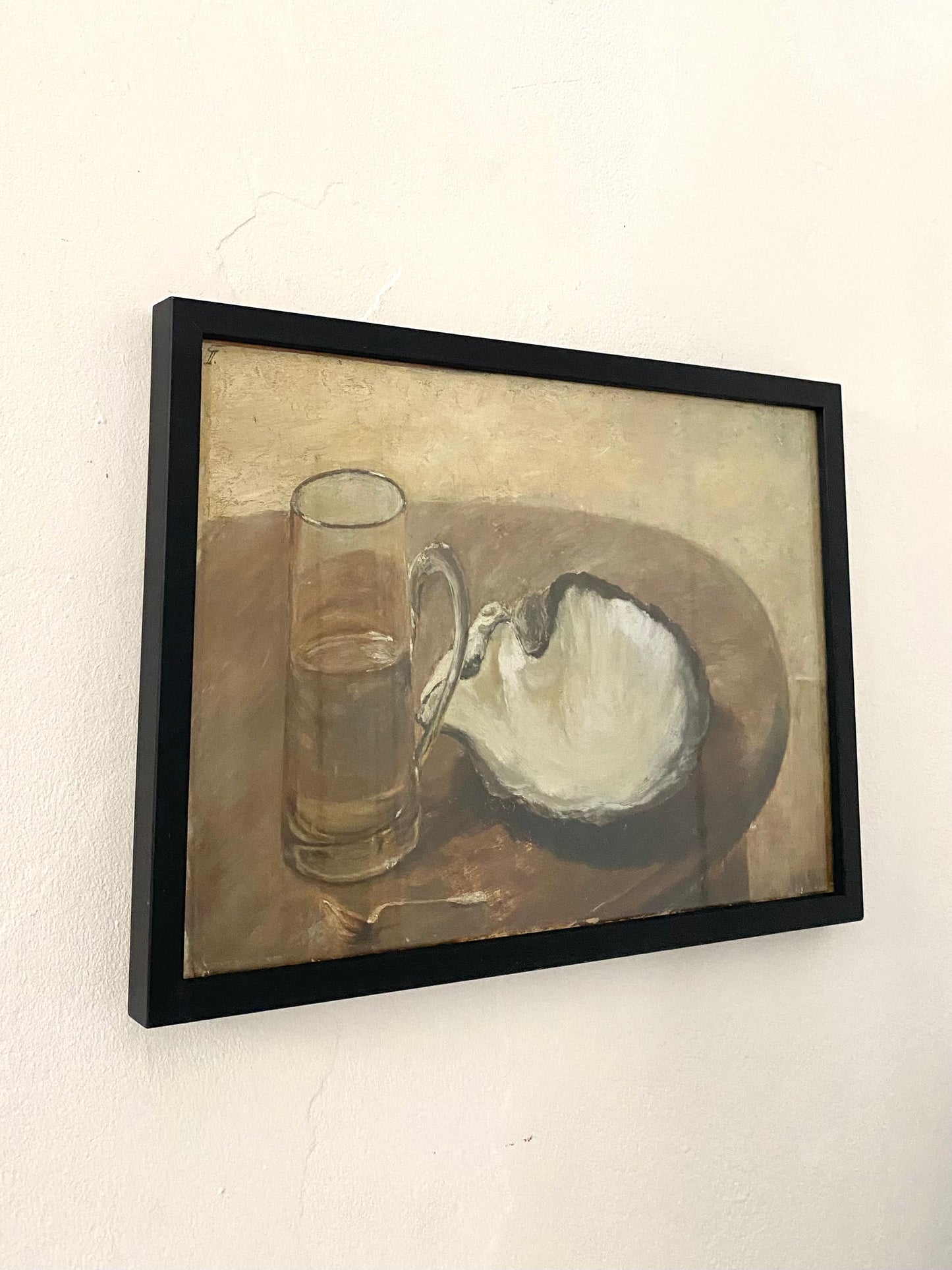 "Still Life with Shell, Water glass And Spoon" (resized image) , Louis Eysen (1843-1899)